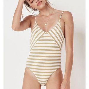 Spell & the Gypsy Aggy One Piece Gold Swimsuit S